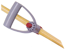 D-grip on handle
